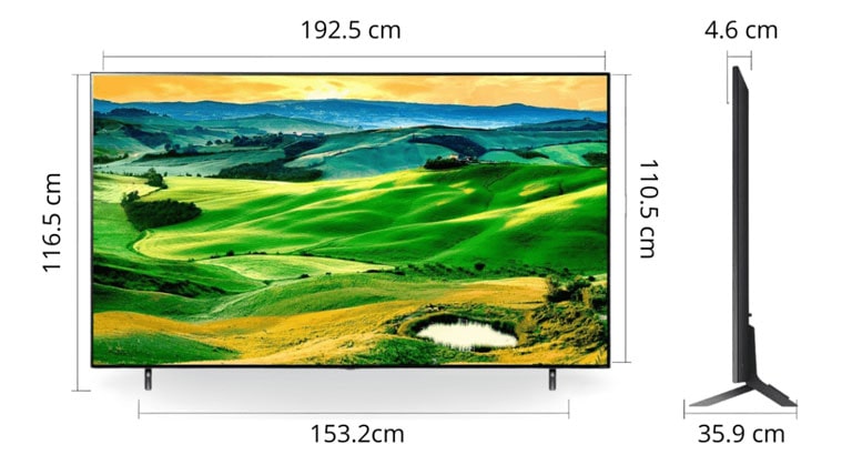 تلویزیون 86 اینچ ال جی مدل QNED806