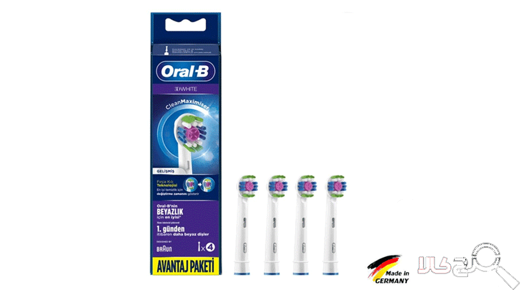 سَری مسواک برقی اورال-بی ۳d White 4 pcs