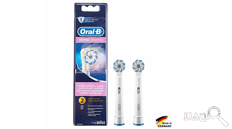 سری یدک مسواک برقی اورال-بی مدل SENSI ULTRATHIN بسته ۲ عددی