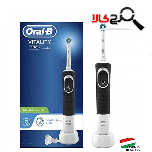 مسواک برقی اورال بی ویتالیتی مدل ۱۰۰ کراس اکشن مشکی
